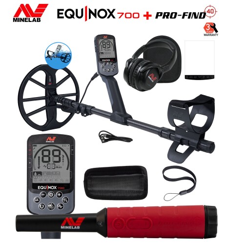Minelab EQUINOX 700 Metal Detector + GIFT: PRO-FIND 40